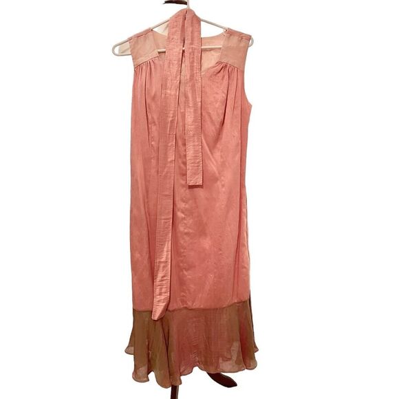 CoVelo Clothing NWT Sleeveless Diamond A-Line Maxi Dress Salmon Medium Formal - Picture 2 of 11